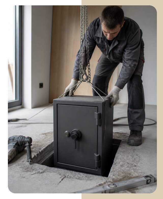 Монтаж сейфа в пол в Каменске-Шахтинском по цене от 5666 р. | ДвериЛегко-Ксш