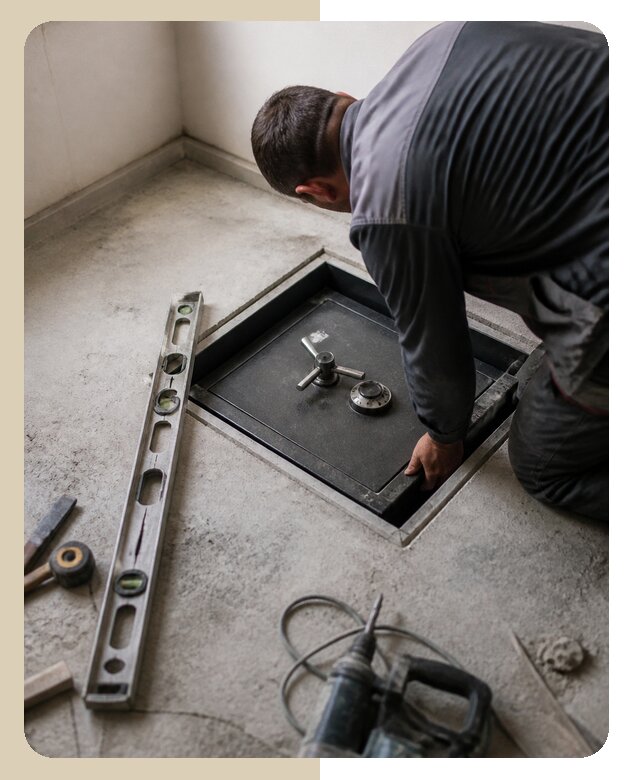 Монтаж сейфа в пол под ключ с гарантией и скидкой в Каменске-Шахтинском